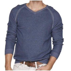 Tailor Vintage Birds Eye V-Neck Sweater Mens XL
